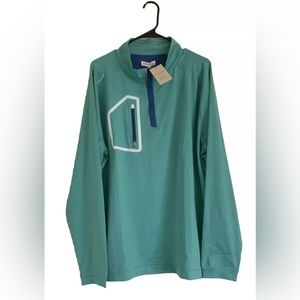 Peter Millar Crown Sport Forge Golf 1/4 Zip Pullover Size XL Billard Green NWT